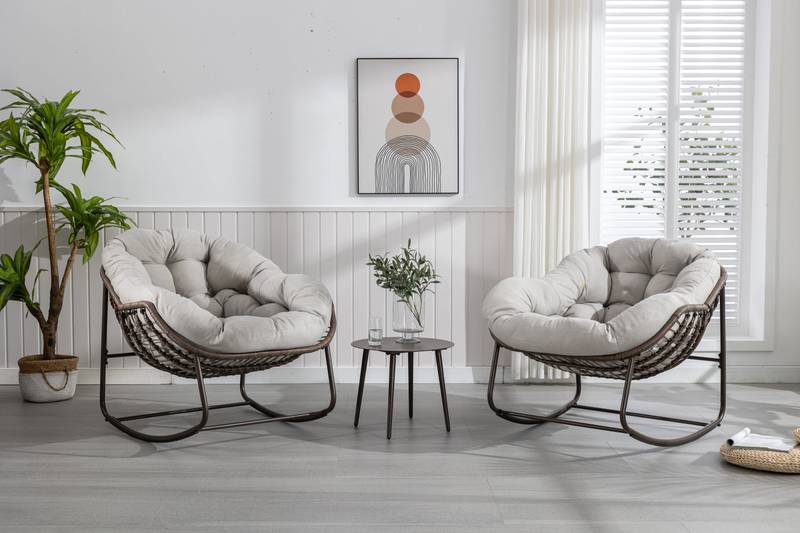 Cozy Rattan Rocking Chair