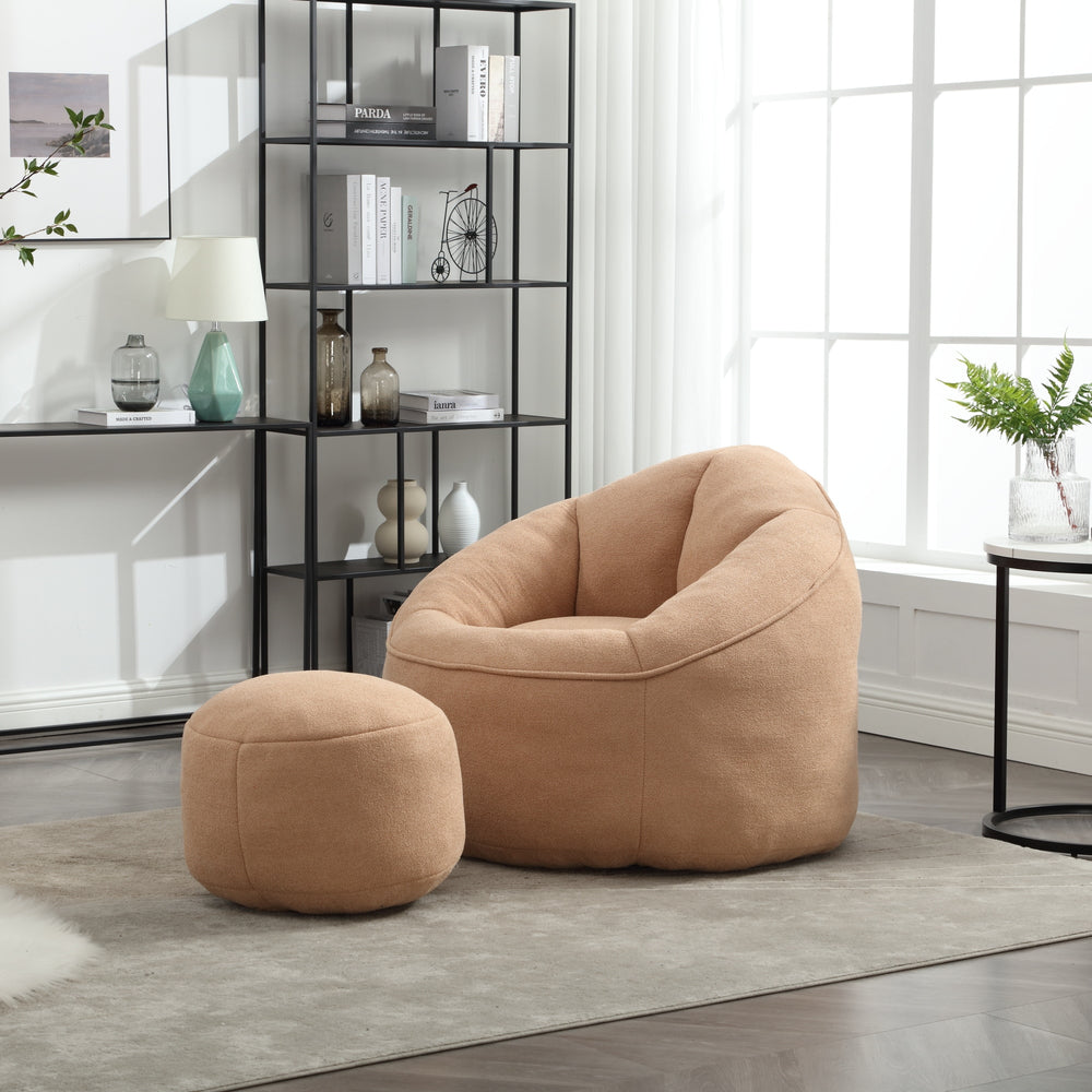 Cozy Comfort Bean Bag Chair with Footrest