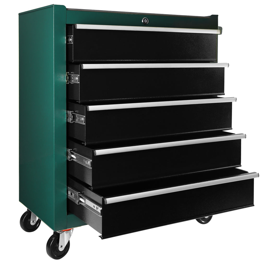 Rolling Tool Chest with Lock and Drawer Liners