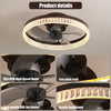 Luxe LED Ceiling Fan Chandelier with Remote