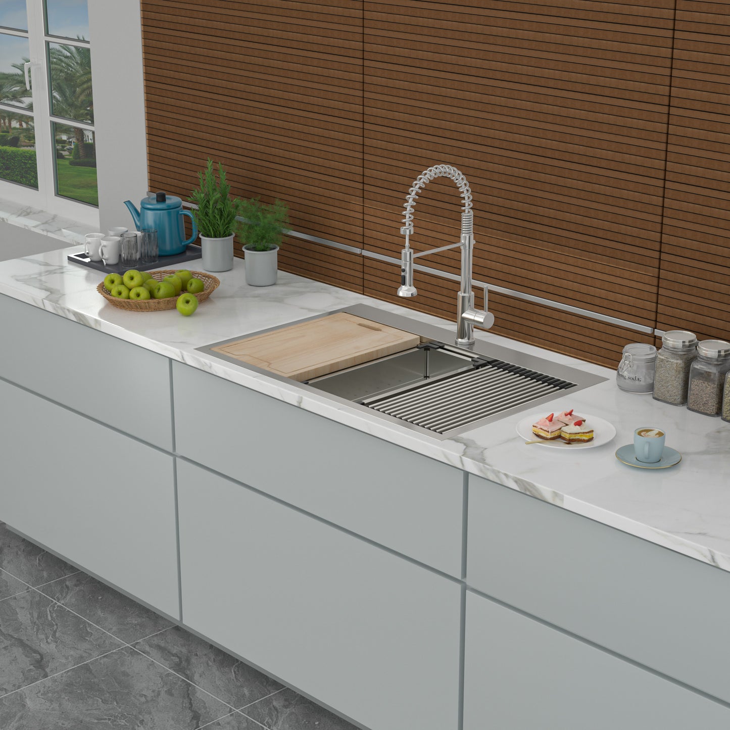 Ultimate Workstation Drop-In Kitchen Sink