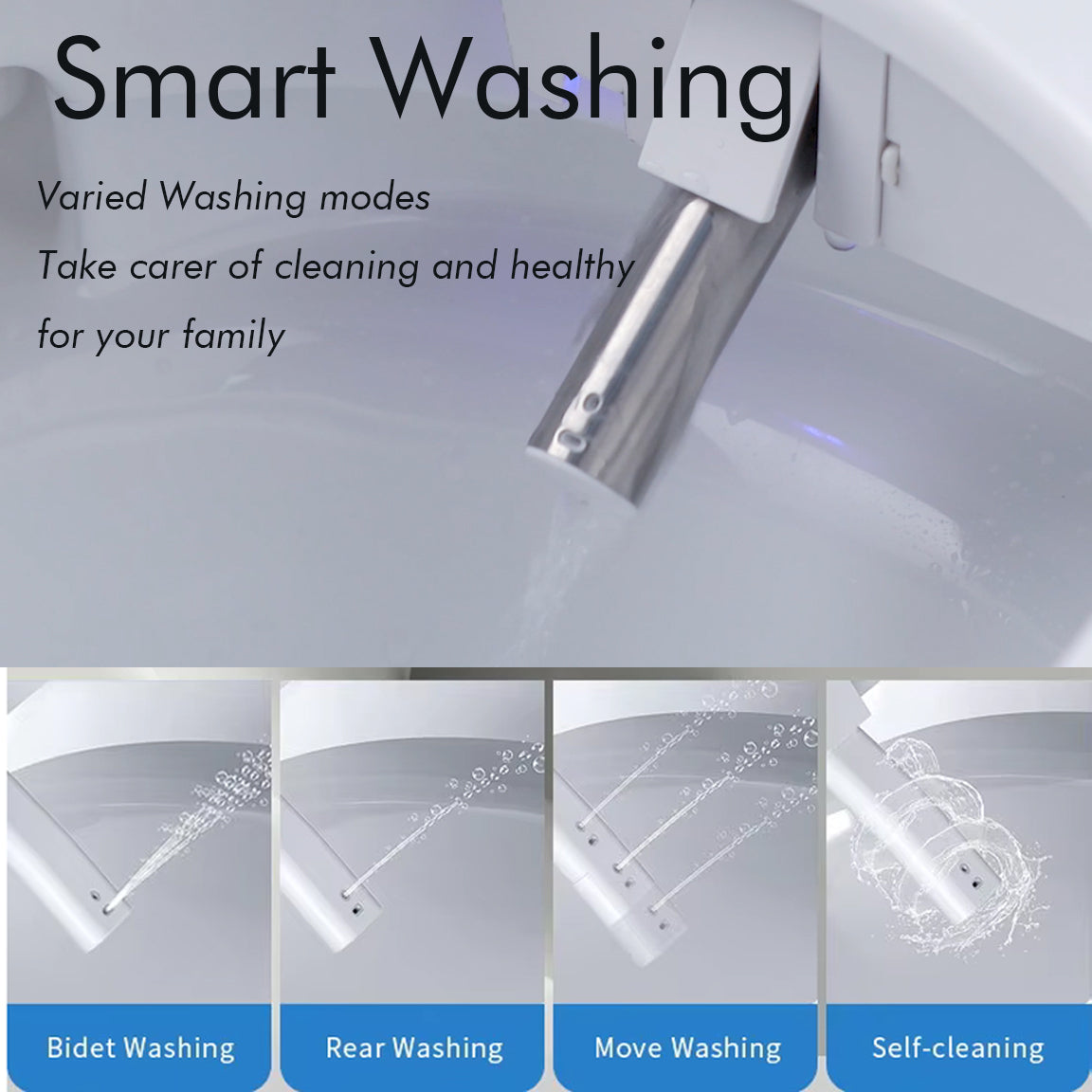 Smart Bidet Toilet with Heated Seat & Auto Features