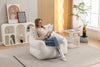 Cozy Ivory Teddy Bean Bag Chair