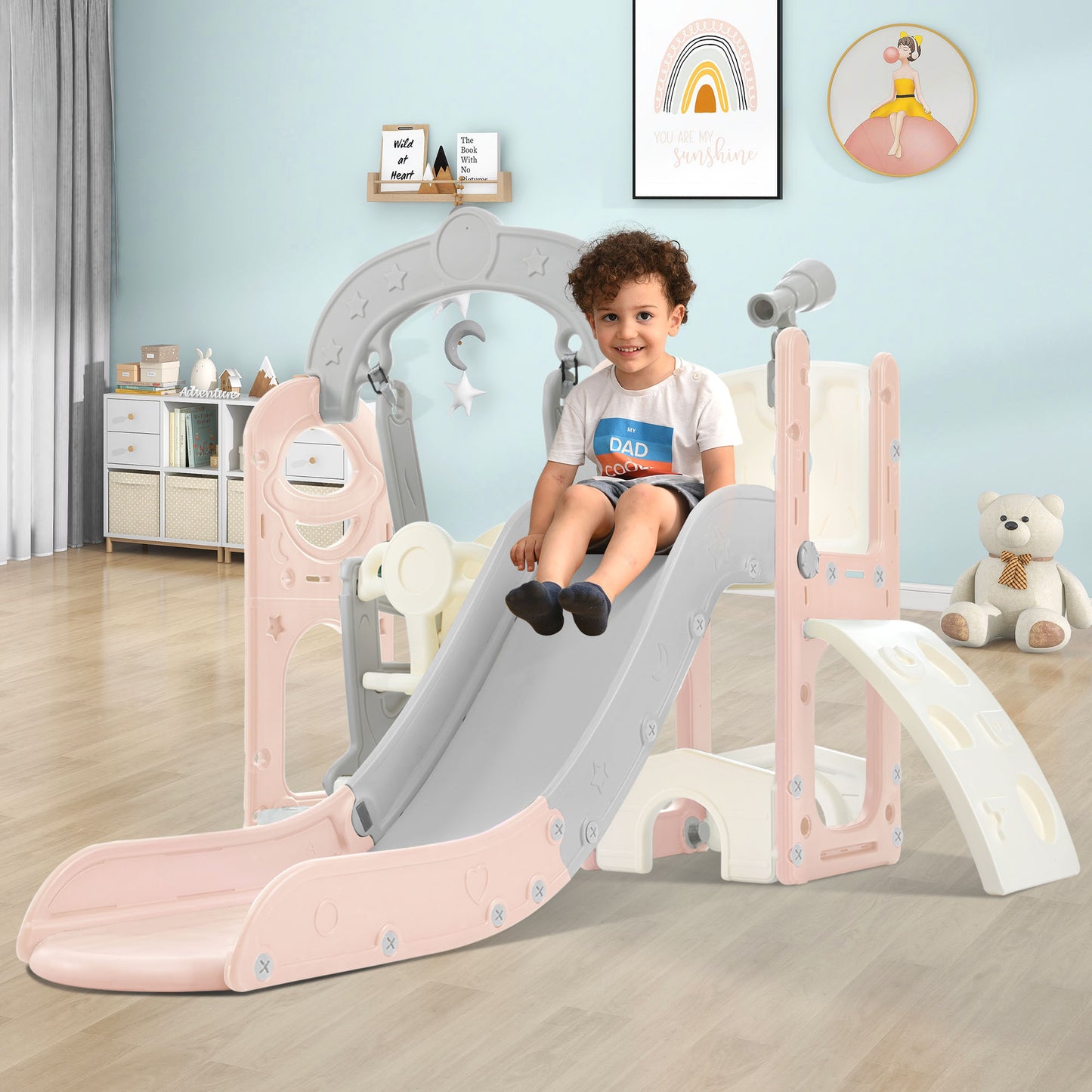 Adventure Playset: Toddler Slide & Swing Combo for Fun Indoors & Outdoors!