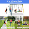 Backyard Metal Swing Set with Safety Belt