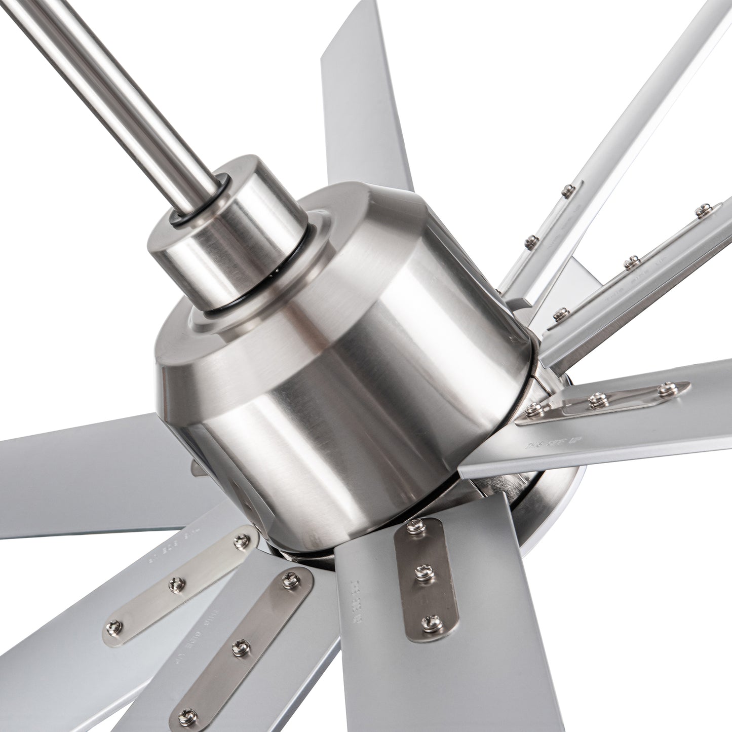 Sleek Brushed Nickel LED Ceiling Fan with Silver Blades