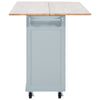 Rolling Kitchen Island with Foldable Top and Storage