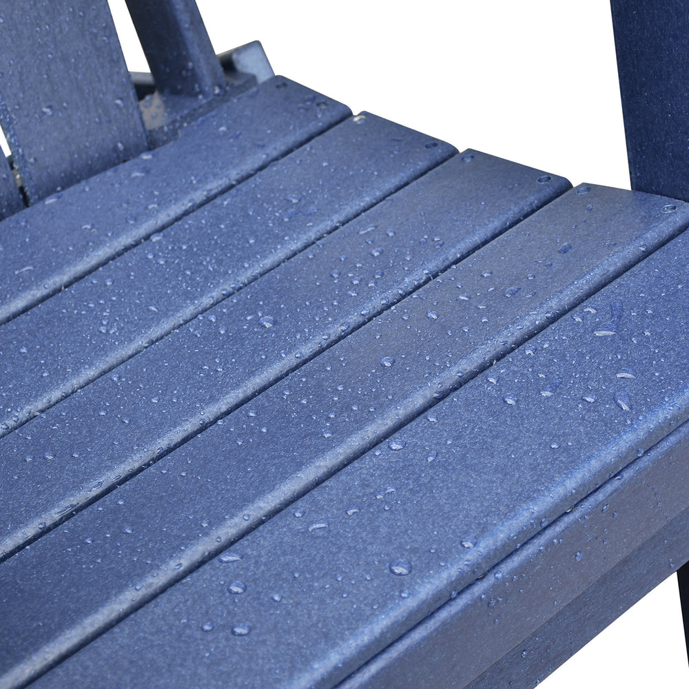 Navy Blue Folding Adirondack Chair - Perfect for Outdoor Relaxation!