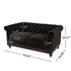 Chesterfield Velvet Loveseat – Elegant Comfort for Any Space