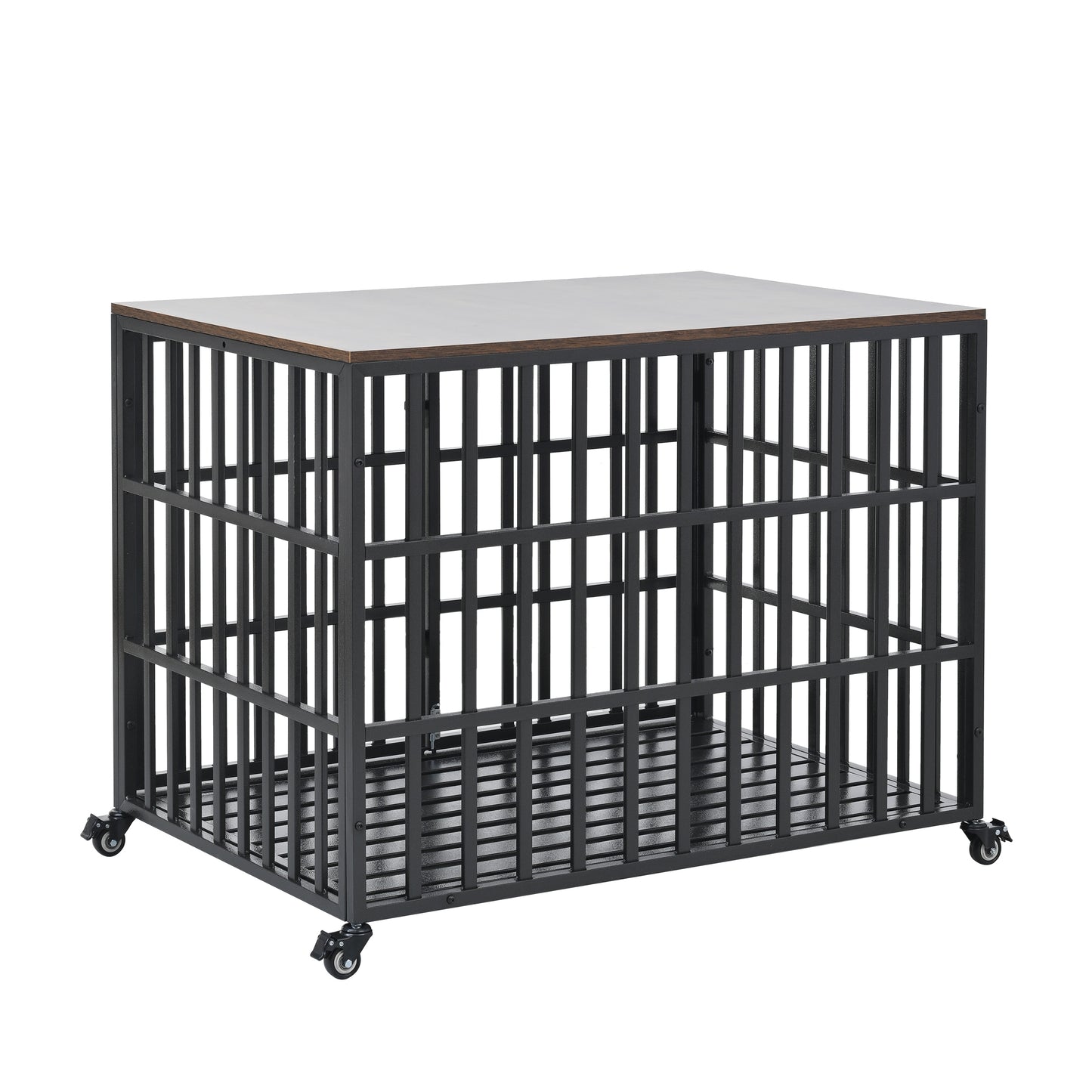 Stylish Heavy Duty Dog Crate with Wheels