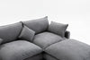 Chic Modular L-Shaped Sofa with Ottoman