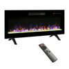 Sleek Wall-Mounted Electric Fireplace with Colorful Flames and Remote Control