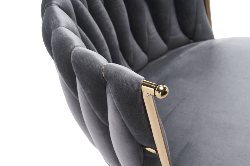 Cozy Swivel Office Chair - Stylish and Ergonomic in Dark Grey