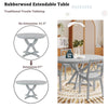 Chic Extendable Round Dining Set with Cross Back Chairs