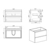 Sleek Gray Wall-Mounted Vanity with Sink