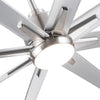 Sleek Brushed Nickel LED Ceiling Fan with Silver Blades