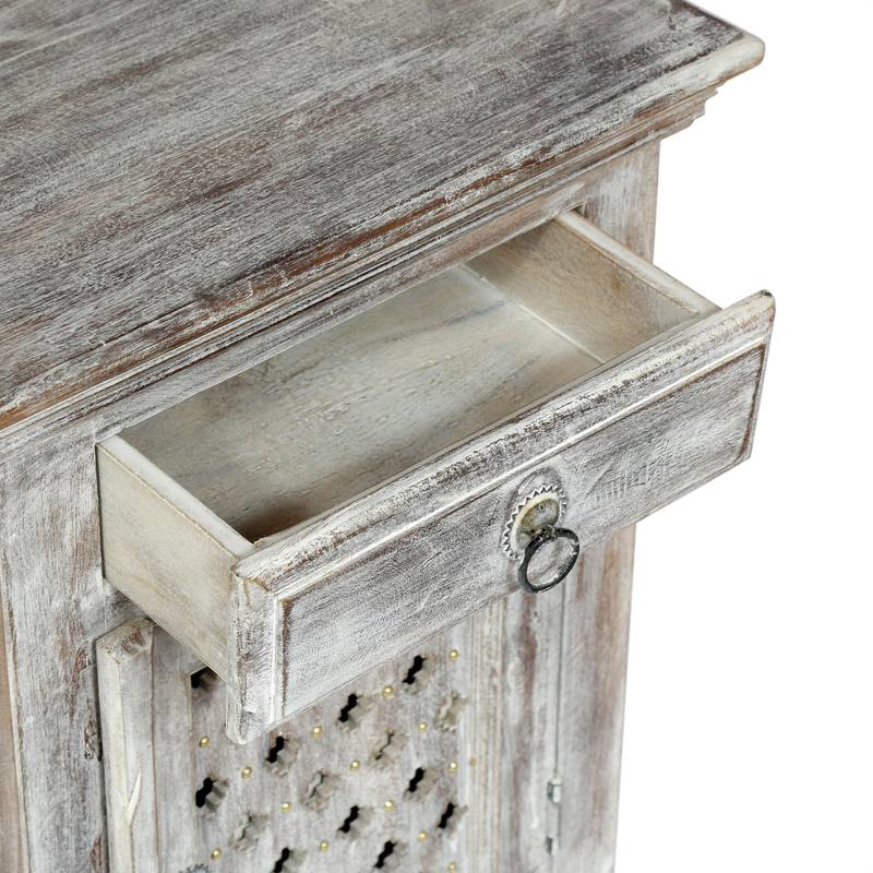Chic Wooden Nightstand with Storage