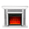 CozyGlow Mirrored Fireplace with Remote & Colorful Flames