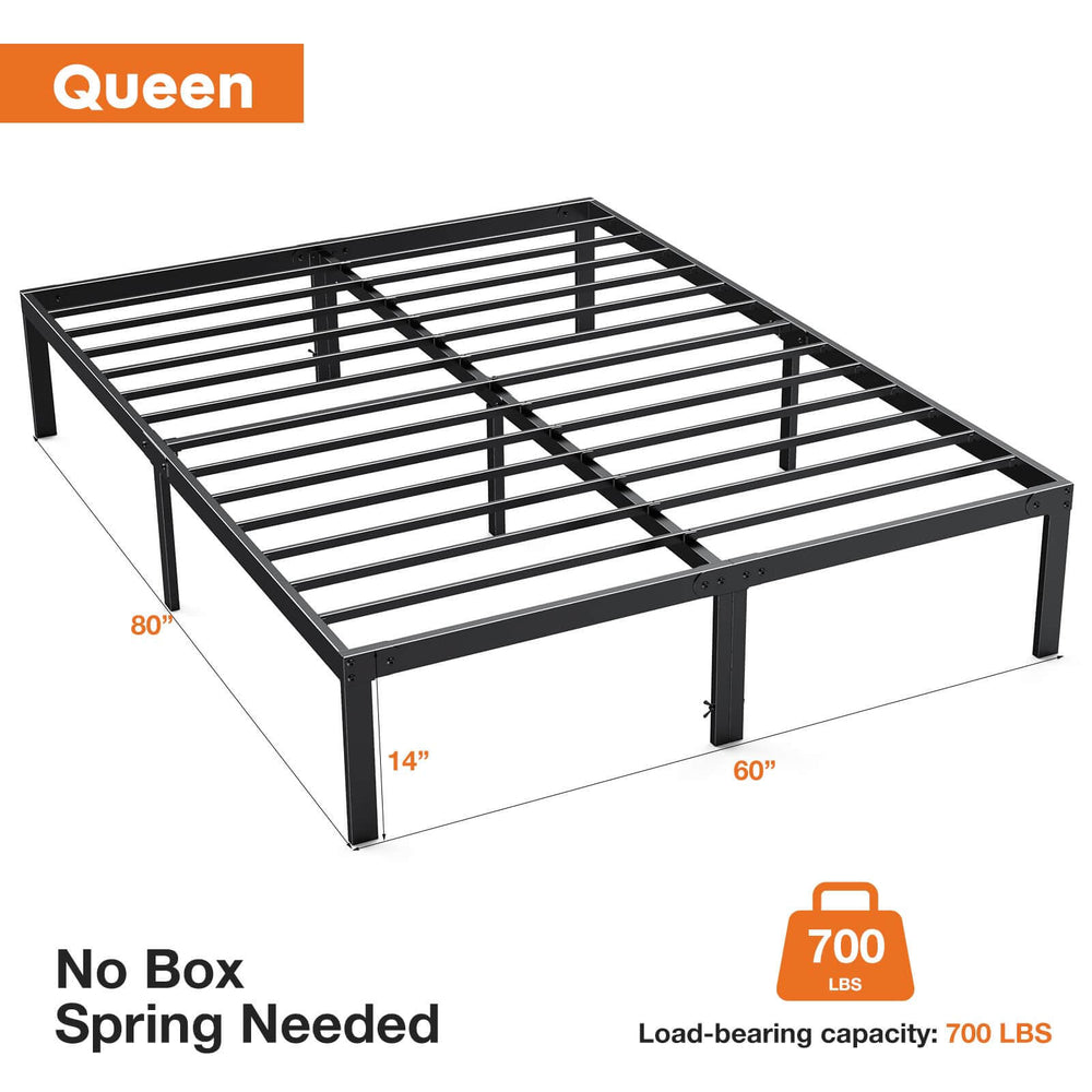 Sturdy Queen Metal Bed Frame