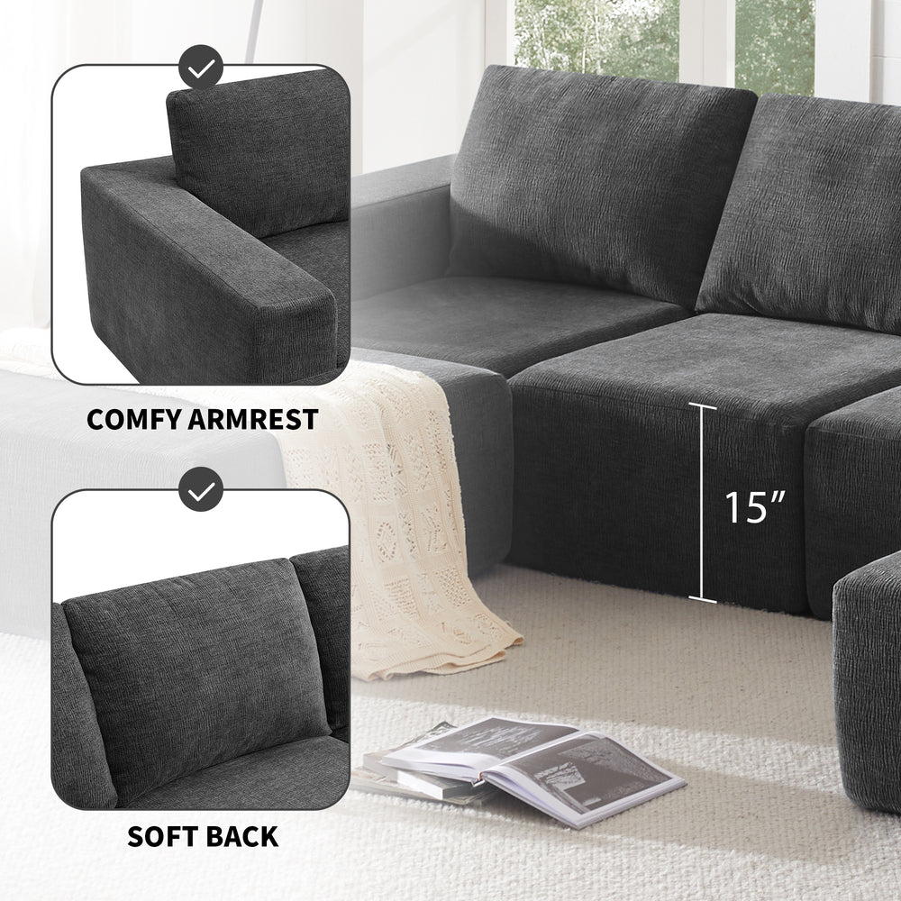 Cozy Modular U-Shaped Sofa Set