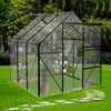 Cozy Black Polycarbonate Backyard Greenhouse