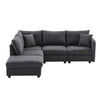 Chic Modular Sectional Sofa with Stripes