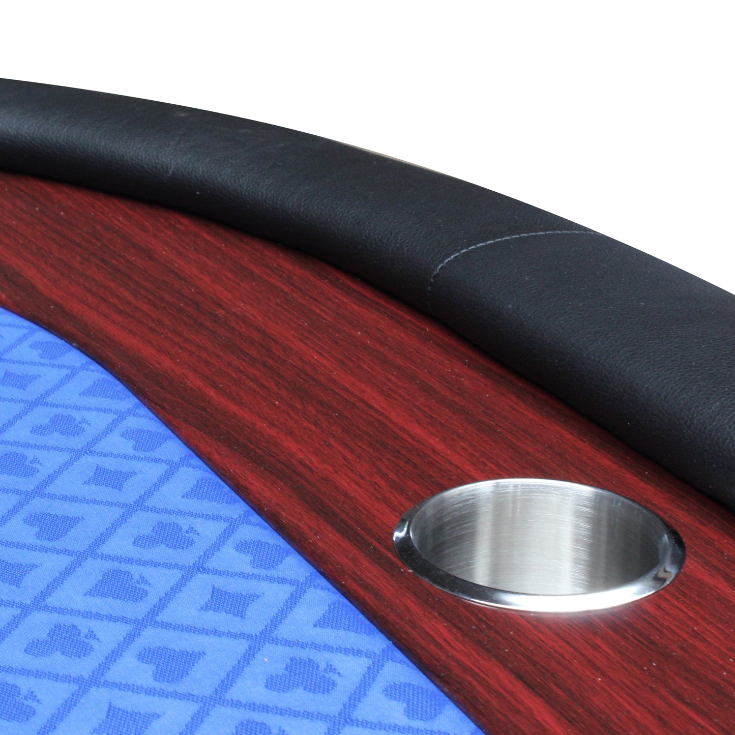 Luna Legs Blue Racetrack Poker Table with Tray