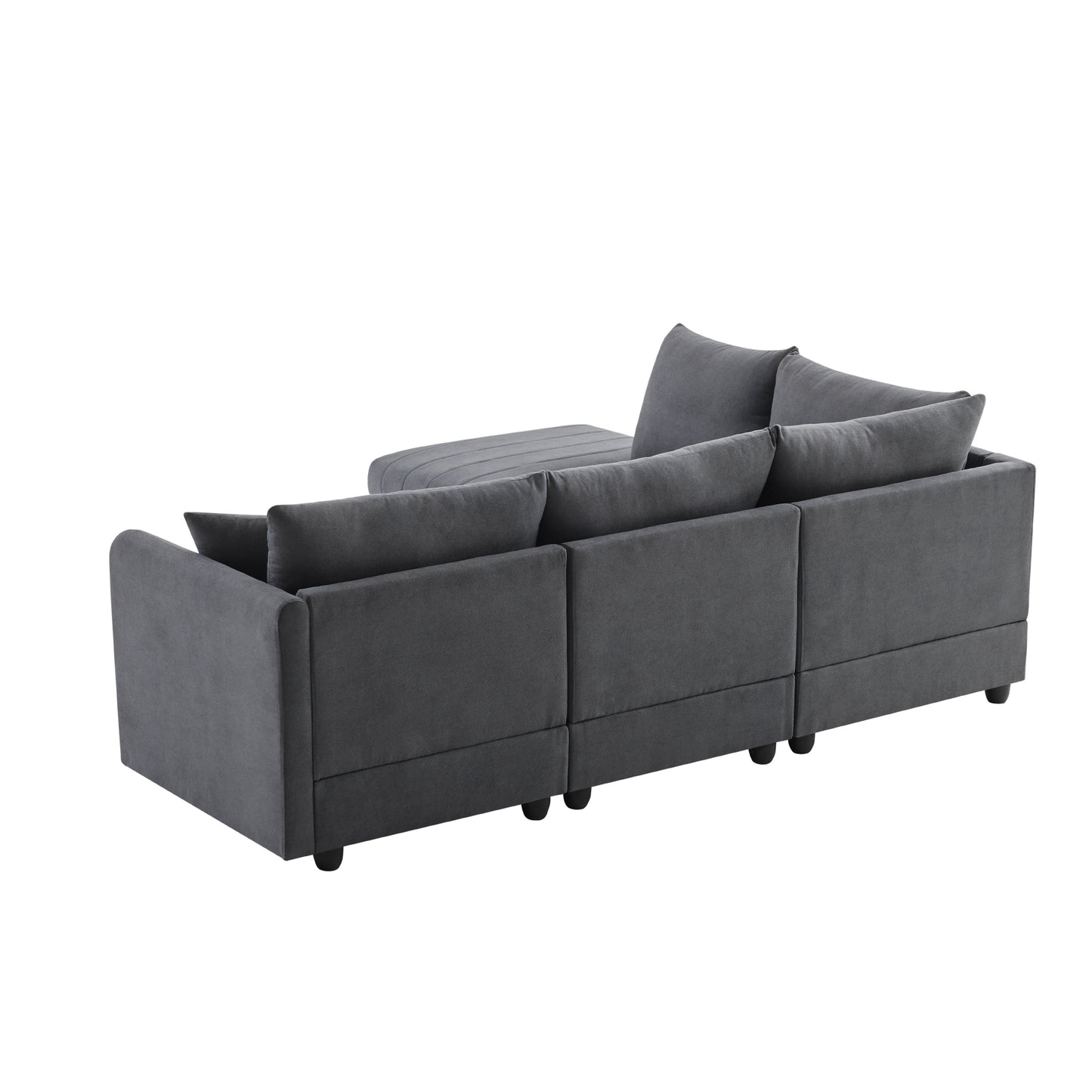 Chic Modular Sectional Sofa with Stripes