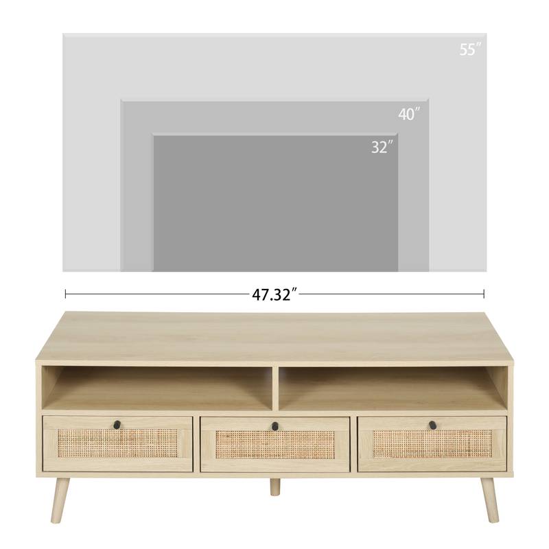 Natural Rattan TV Stand