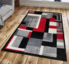 Cozy Black-Grey Living Room Rug