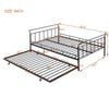 Curvy Black Daybed with Twin Trundle