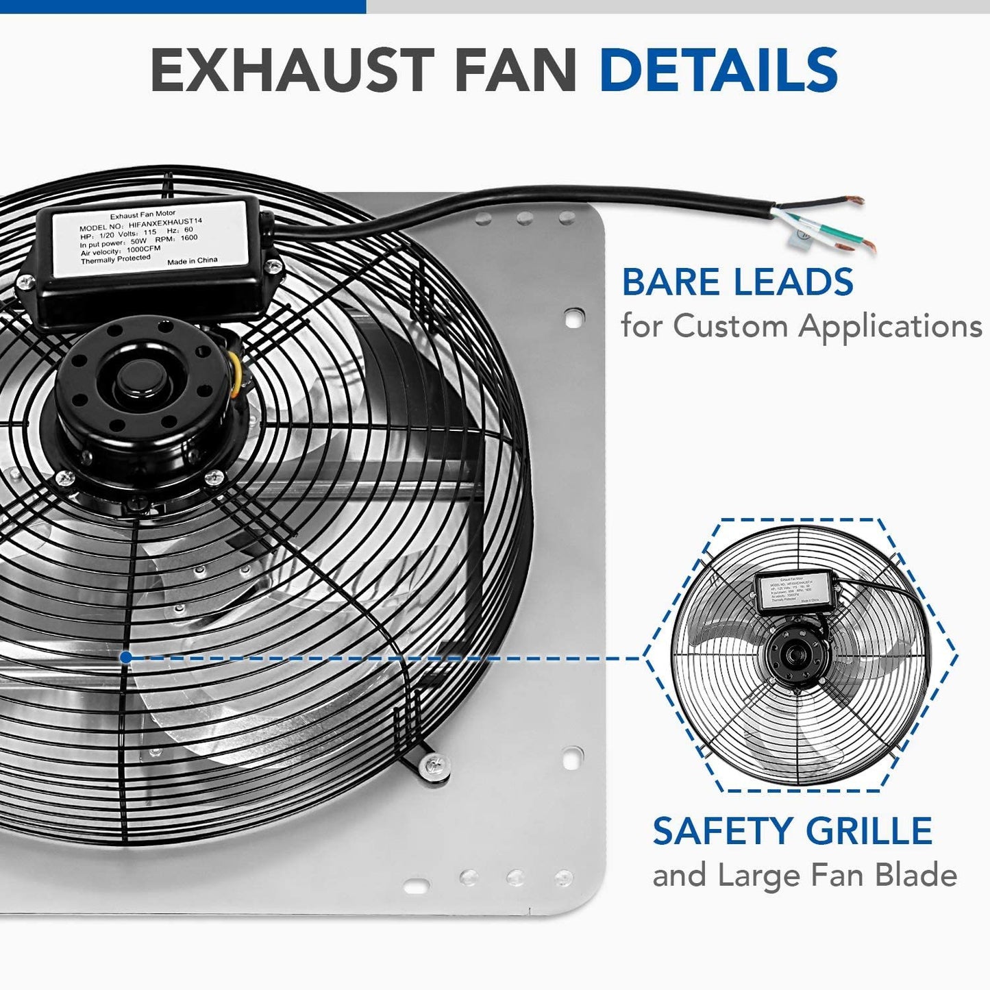 iPower High-Speed Shutter Exhaust Fan