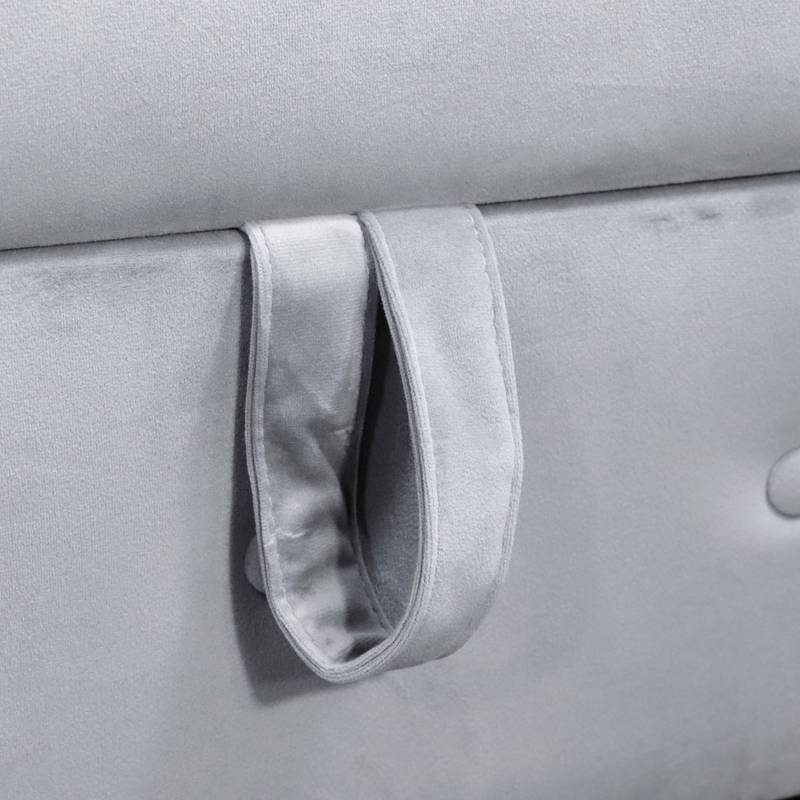 Velvet Dream Lounge Chair with Storage & Pillow