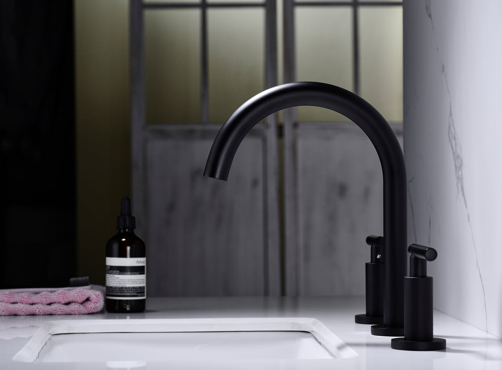 Elegant Arc Widespread Bathroom Faucet