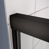 Sleek Bypass Sliding Shower Door in Matt Black Glass