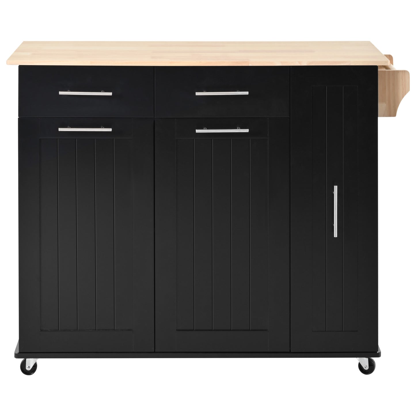 Versatile Rolling Kitchen Cart with Drop Leaf and Storage