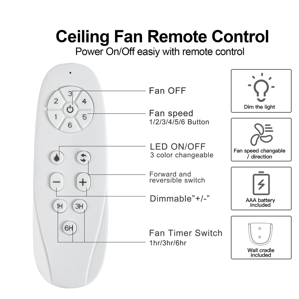 Sleek Black Ceiling Fan with Light