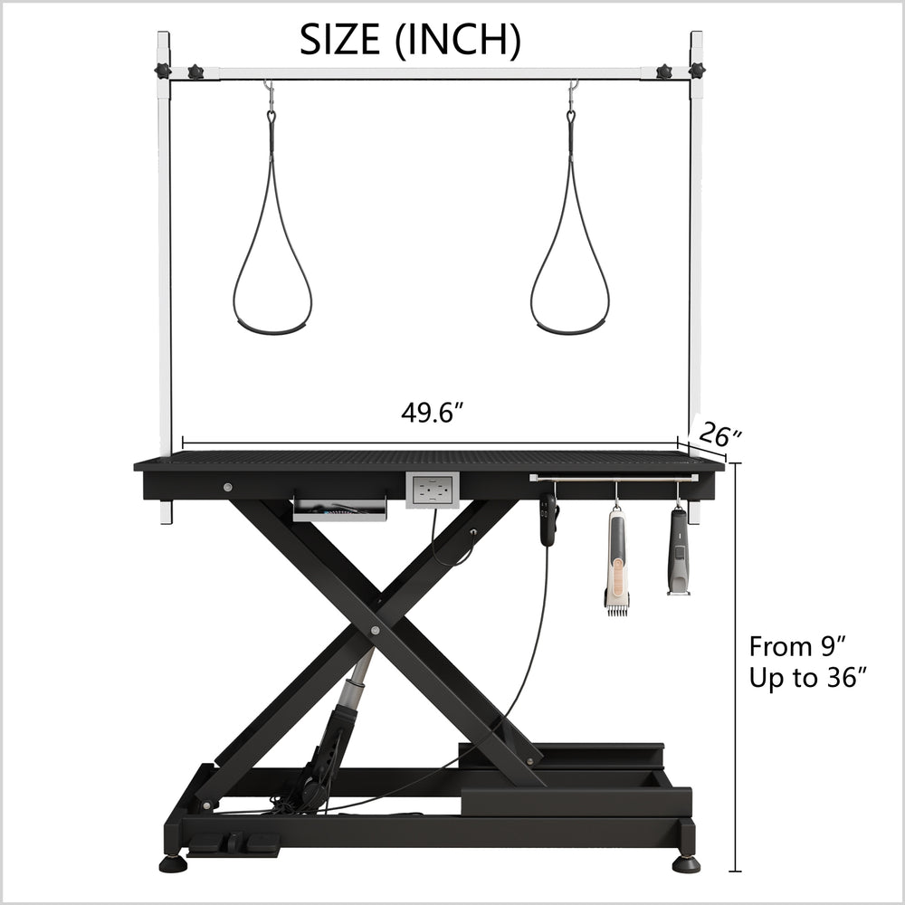 Deluxe Adjustable Electric Pet Grooming Table