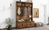 Rustic Charm Hall Tree with Storage and Hooks