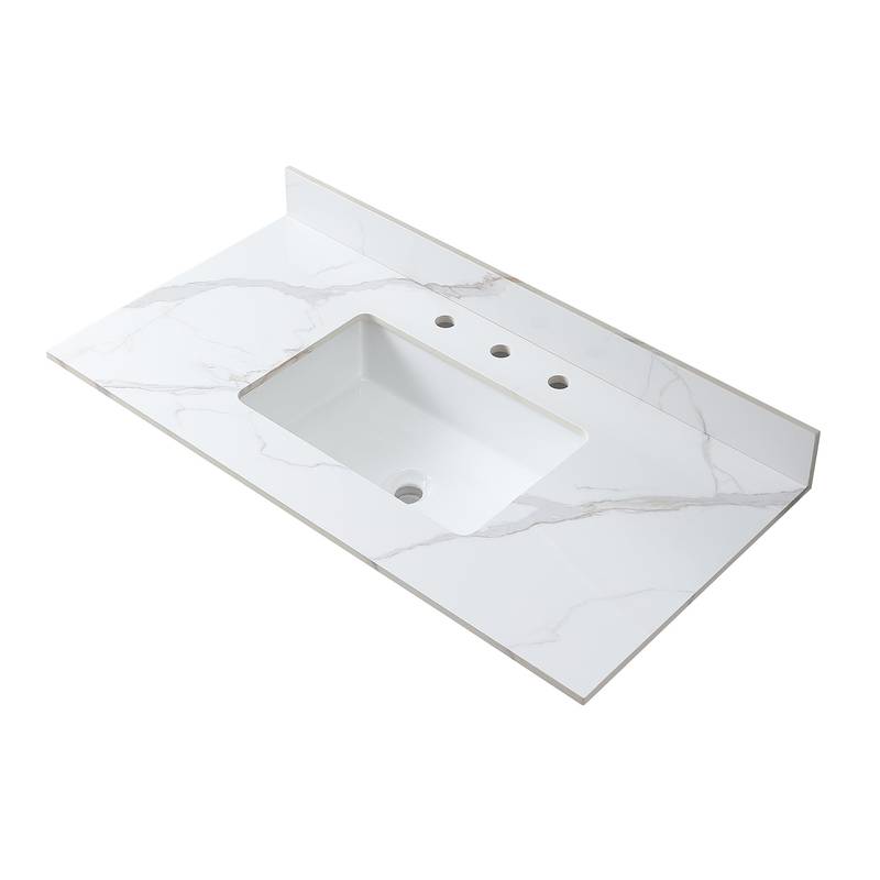 Elegant Carrara Stone Bathroom Vanity Top