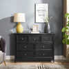 Chic Black 7-Drawer Dresser