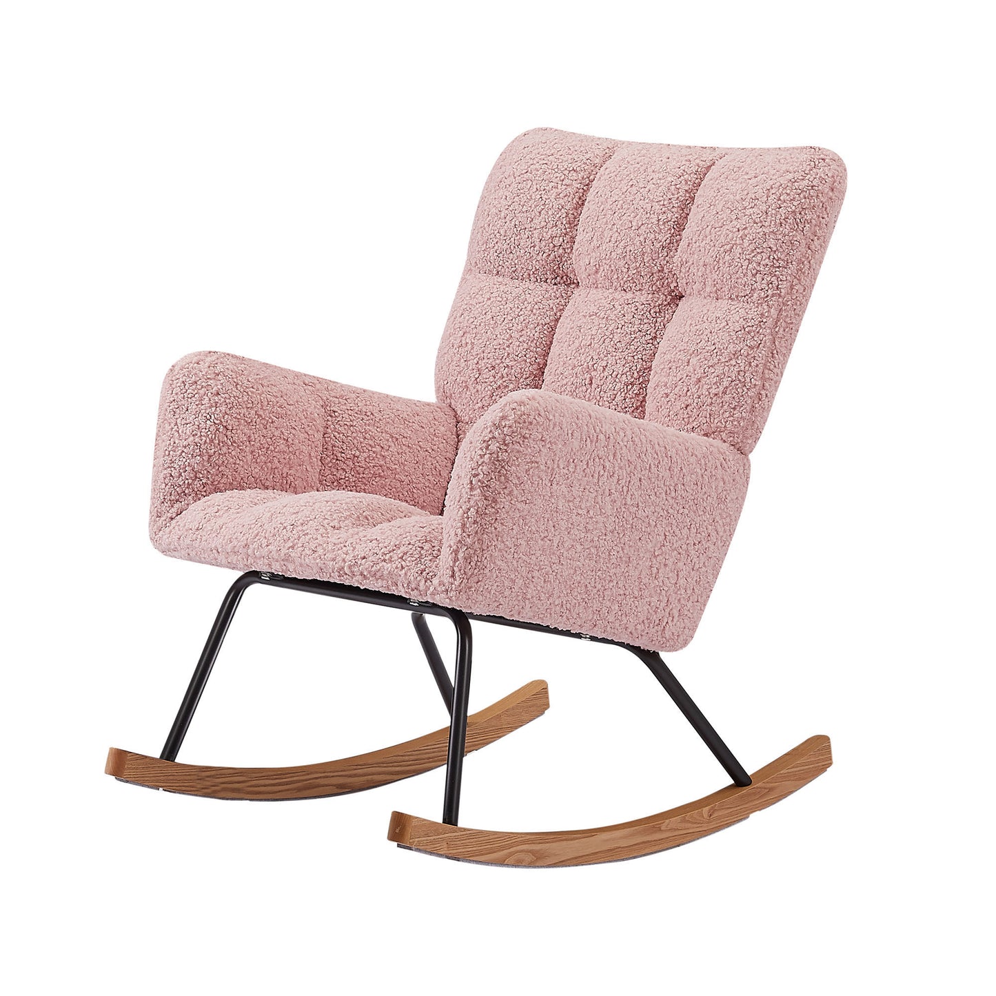 Cozy Pink Rocking Chair for Relaxing & Nursing