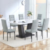 Chic Marble Dining Set for Six