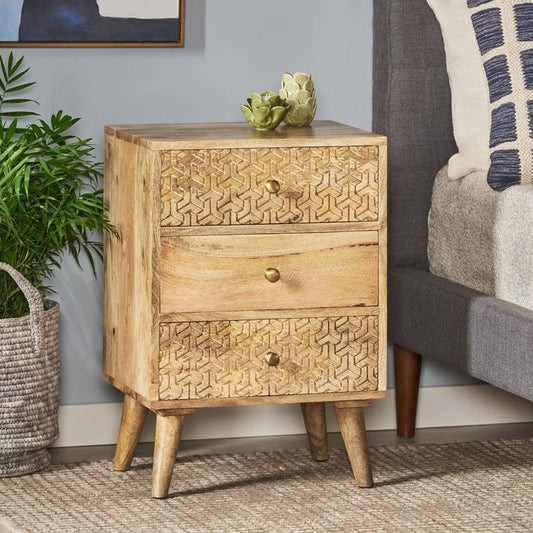 Chic 3-Drawer Nightstand