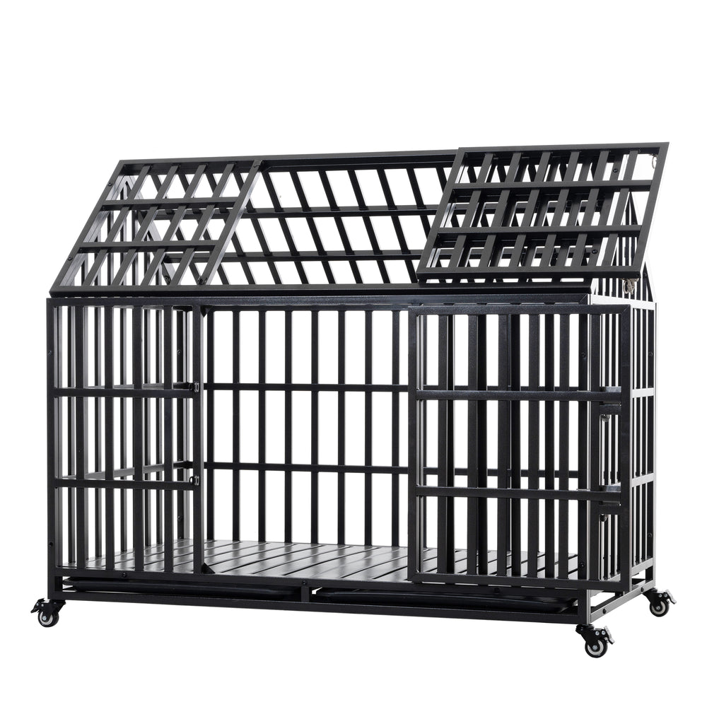 Ultimate Heavy Duty Dog Crate with Lockable Wheels