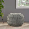 Cozy Cotton Round Pouf