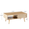 Chic Rattan Coffee Table with Hidden Storage