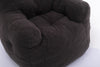 Cozy Teddy Bean Bag Chair in Dark Gray