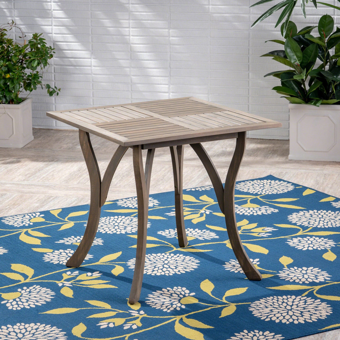 Chic Square Wood Table