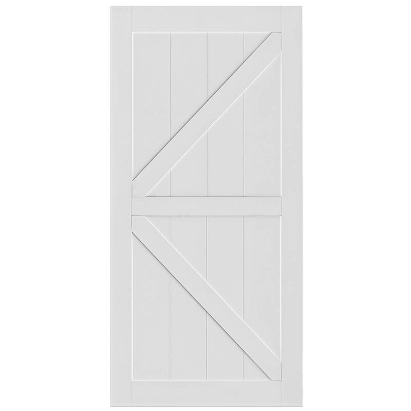 Modern Barn Door Kit: DIY Primed Slab with Hardware & Handles